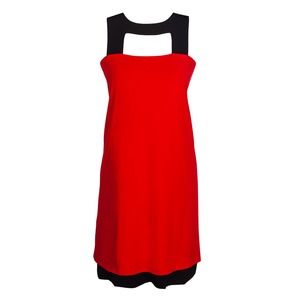 Eva Varro Short Reversible Cocktail Dress Size L Mini Black Red NWT